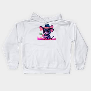 Funny Cowboy Mouse Kids Hoodie